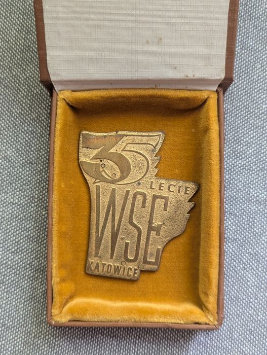 Pamiątka PRL - medal 35 lat WSE Katowice 1971 - kolekcjonerski!