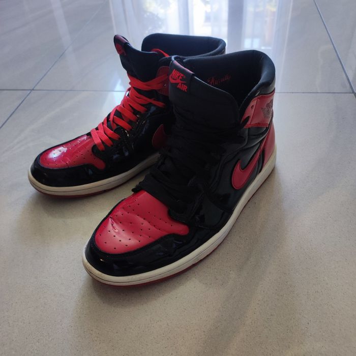 Nike Jordan 1 High Patent Bred roz.45