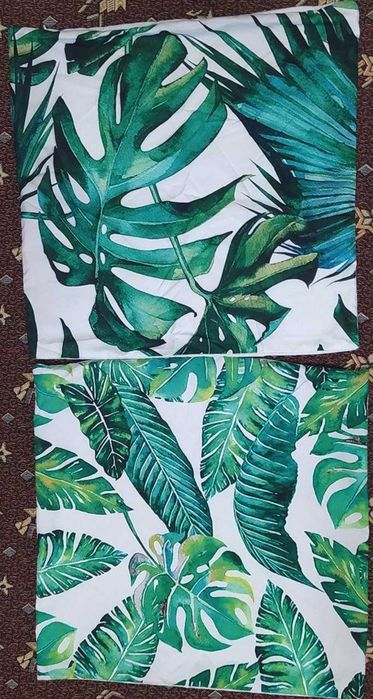 наволочки декор чехлы подушки 42*42 см принт монстеры папоротник новые