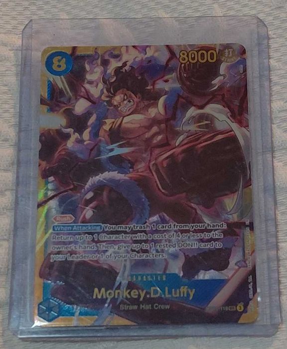 carta one piece tcg op11-118 (v.1) monkey d luffy (sec)