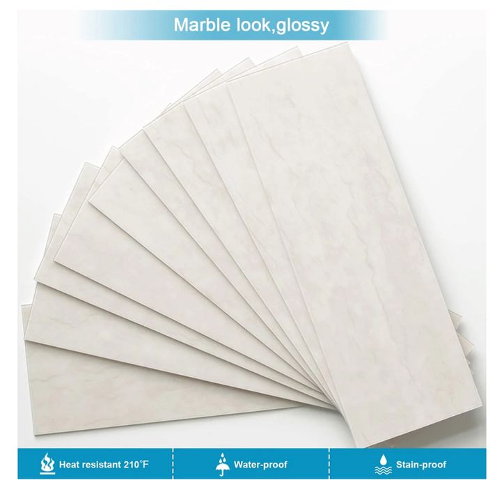 Płytki łazienkowe BeNice Wodoodporne samoprzylepne