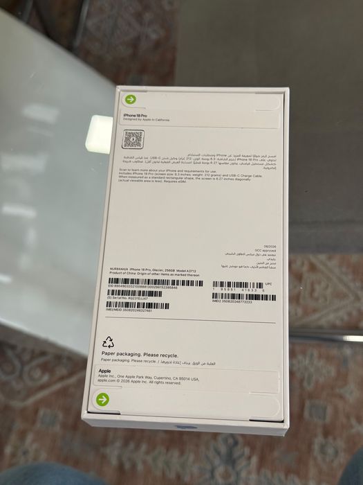 Iphone 18 Pro 256 GB Selado Glacier
