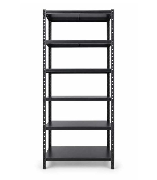 Regał Magazynowy Metalowy 200x90x40 6 Półek MDF 1050kg Czarny