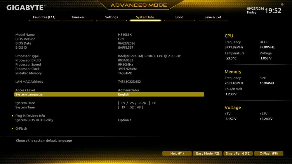 Материнська плата   Socket 1200  Gigabyte H510M K   (rev.1.0)