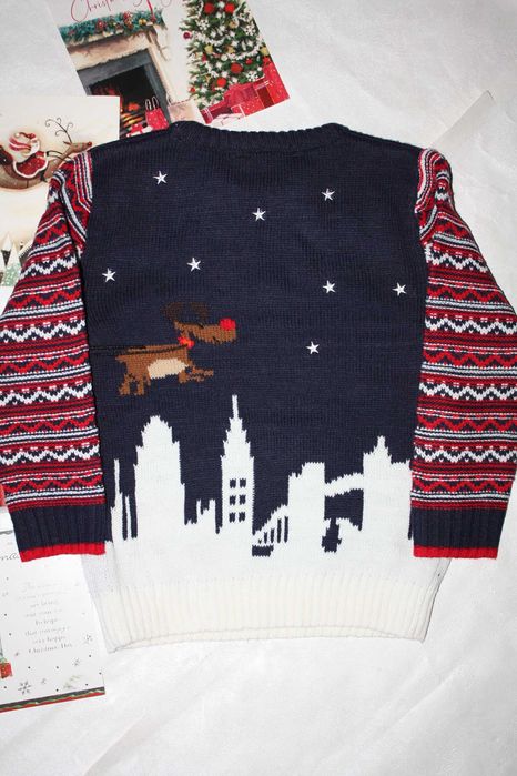 Новогодний реглан ф.george ребенку 2/3лет, р-92/98 идеальное состояние