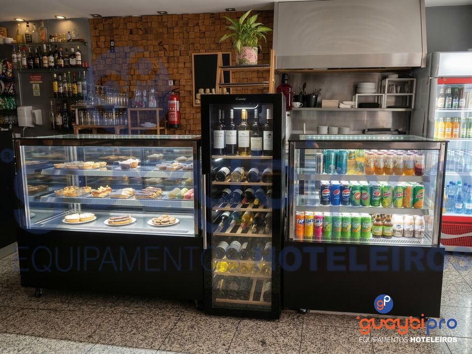 Vitrine Refrigerada Panorâmica Pastelaria/Café - Nova | 90 a 180cm