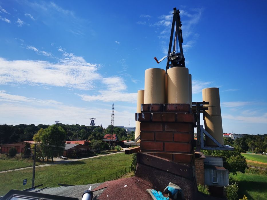 Wkład ceramiczny, kwaso żaroodporny, frezowanie komina, naprawa