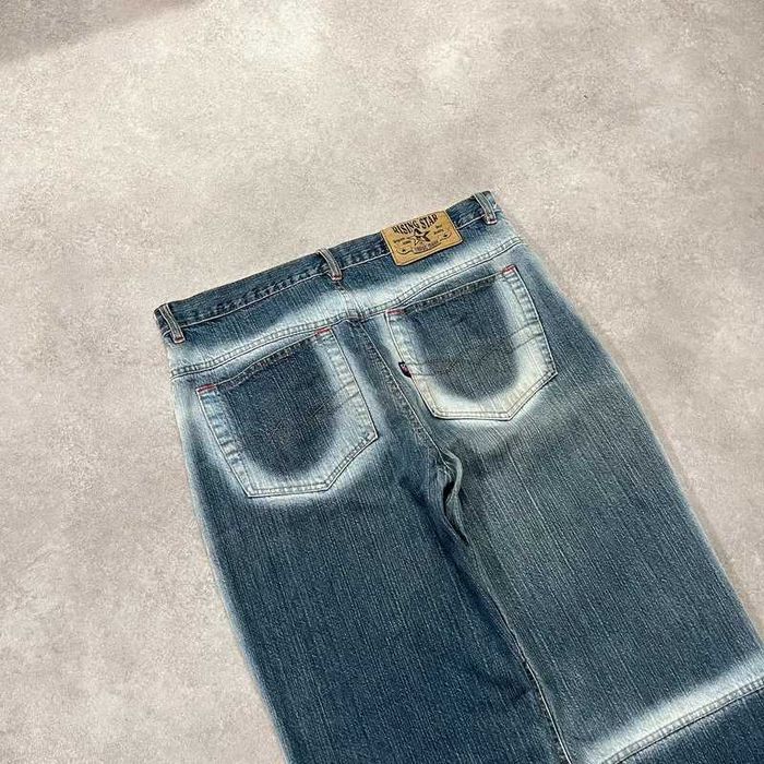 Vintage Spodnie Jeansy Y2K Denim Pants Washed Rap Skate Trendy 00s