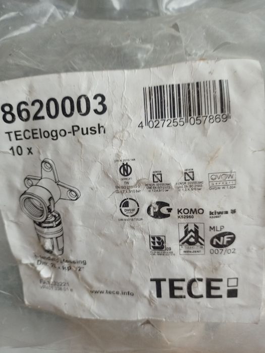 TECE Kolano naścienne 16 mm x 1/2"