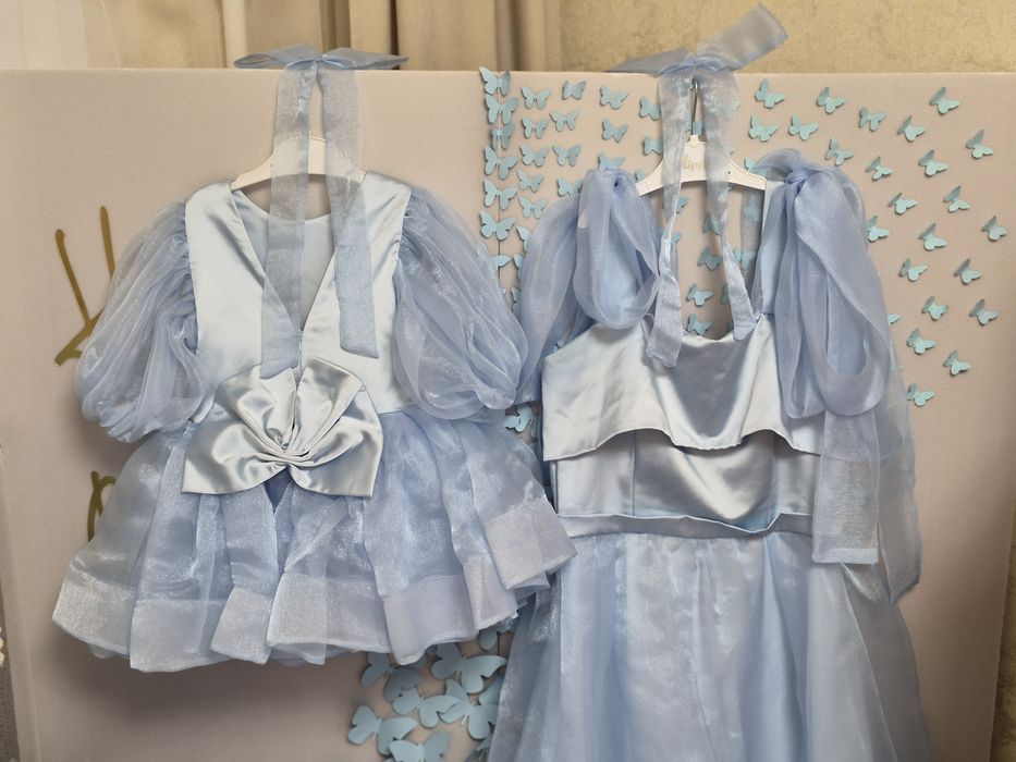 Святкова сукня для дівчинки на 4 роки, сукні family look, фемелі лук