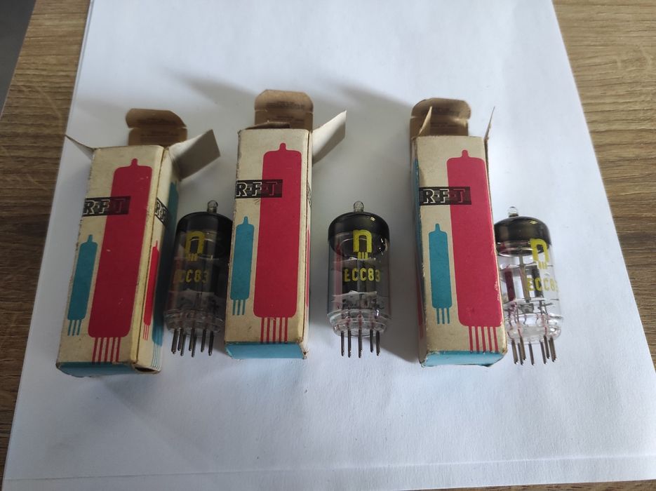 3x Lampa RFT ECC83 / 12AX7 NOS w pudełkach