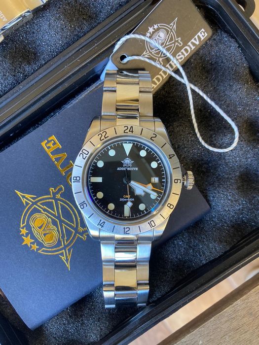 Addiesdive Explorer GMT AD2035 Quartz – 200M – Full Set + Bracelete Extra original