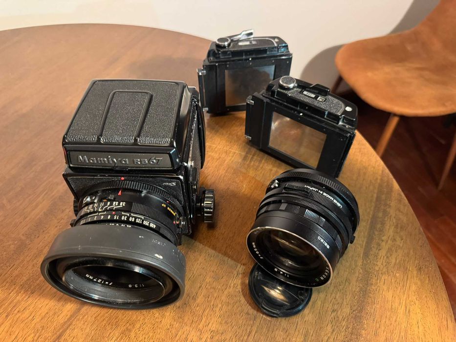 Mamiya RB67 Pro S + 2 Objetivas + Back 120 Extra