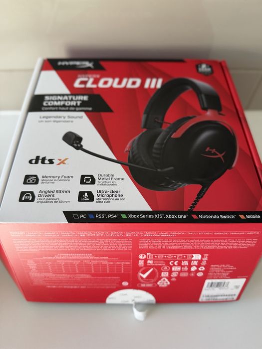 Headset Gaming HyperX Cloud III – Como Novo