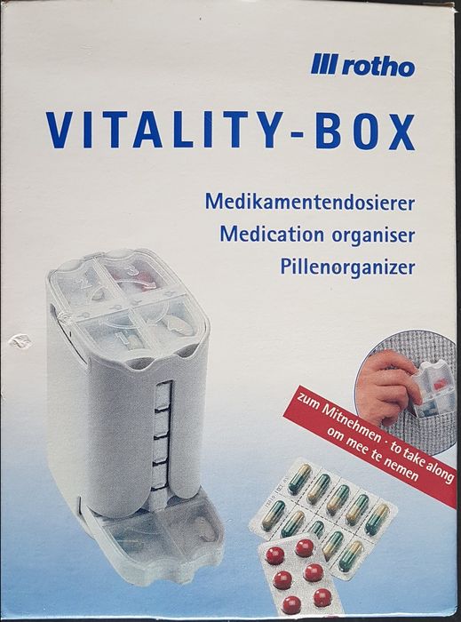 Caixa de medicamentos organizadora/doseadora Rotho NUNCA USADA/NOVA