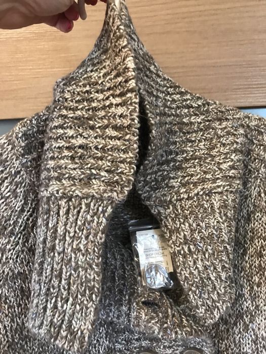 Ponczo M brazowy melanż