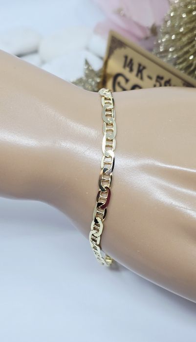 Złota bransoletka splot Gucci próba 585 14k waga 7.81g