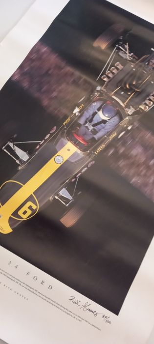 Foto Lotus /Ford 34, autografada pelo autor .