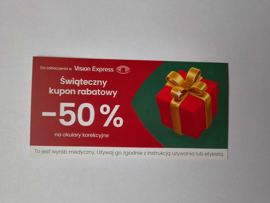 Kupon Vision Express -50% oksy