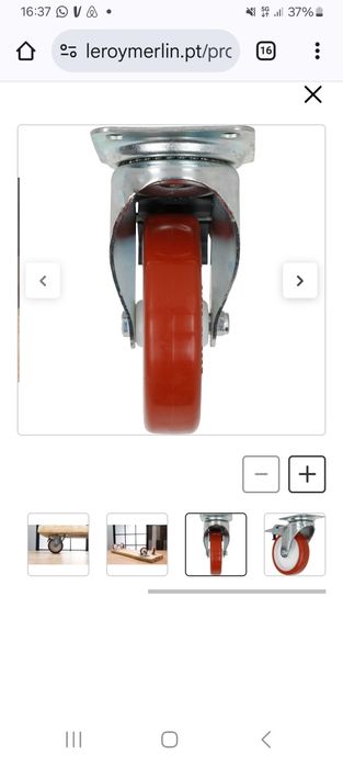 12 Rodas / rodizios 360º 125MM 200KG