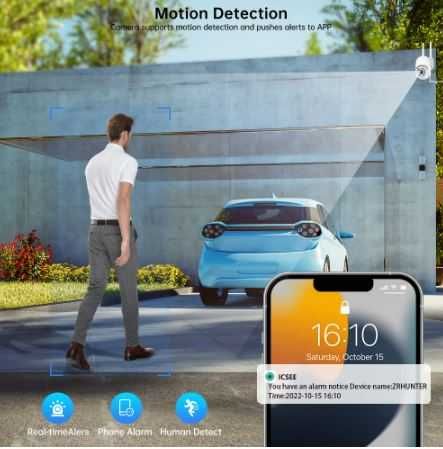 kamera IP 4MP WIFI kamera ochrony noktowizor kamery do monitoringu