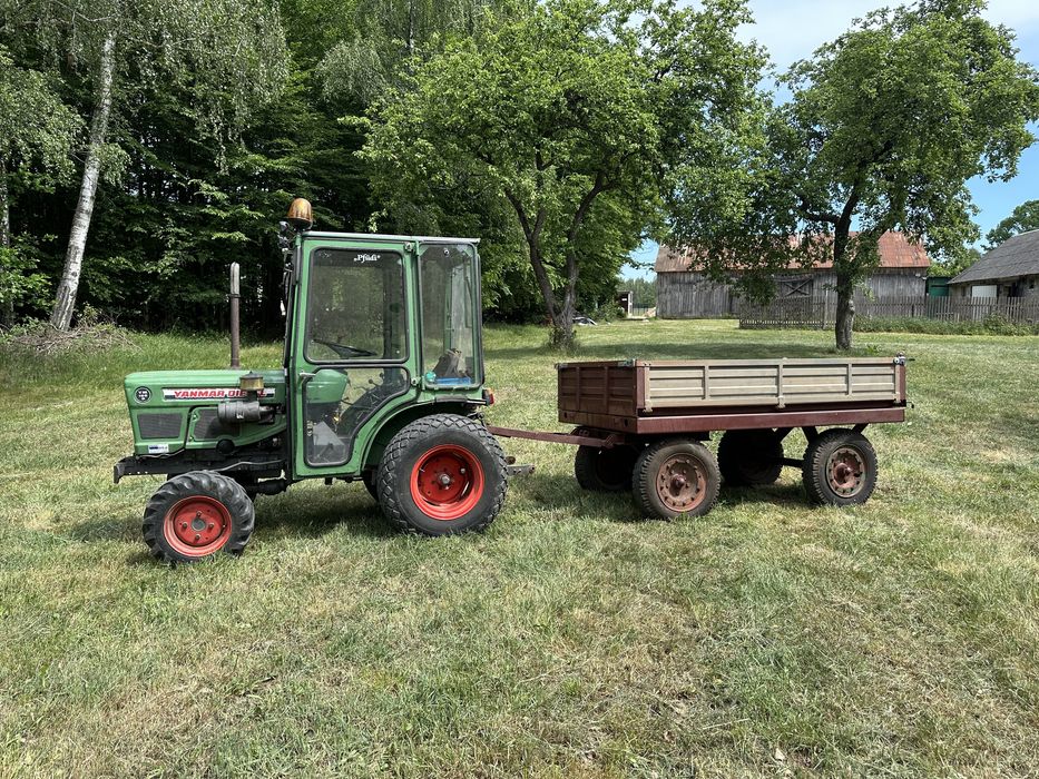 Przyczepka ogrodnicza sadownicza do mini traktorka ogrodniczego sadowniczego wózek transportowy wywrotka kiper