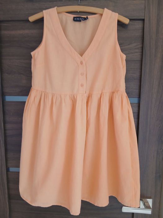 Sukienka bawełniano lniana xs 4