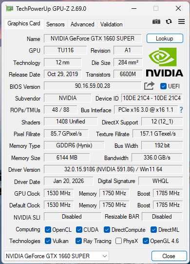 Ігровий ПК i5-9400F / GTX 1660 Super 6GB / 16GB / NVMe 1TB / Win 11 Pro / Wi-Fi