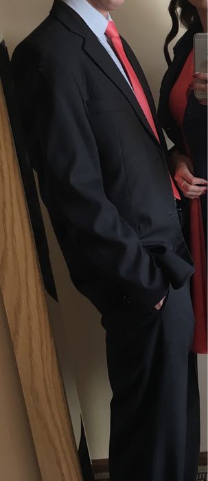 Garnitur 48/176 czarny w paski