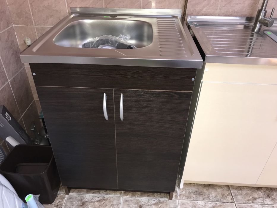 Кухонна мийка з тумбочкою. 60см.