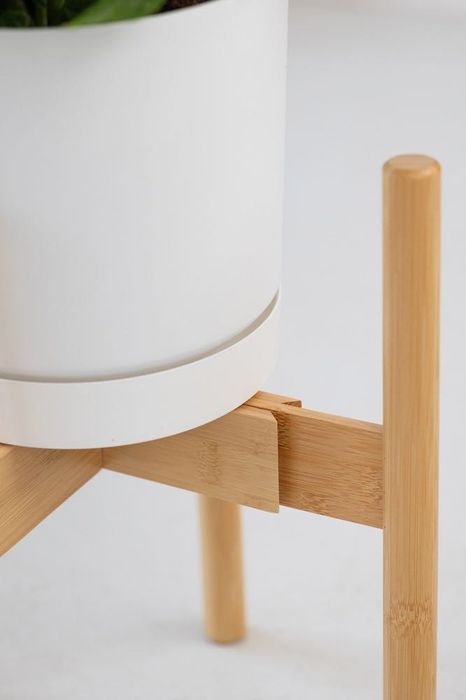 STOJAK NA KWIATY Bambusowy regulowany 35,7 CM – VILLAGO NEST