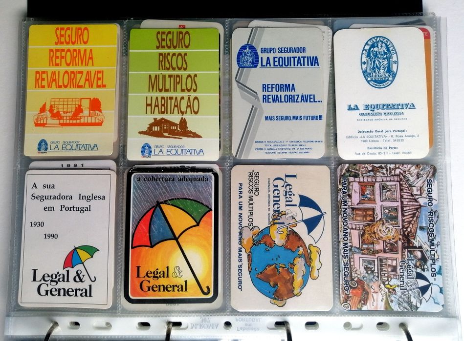 Álbum 410 calendários dif. Companhias seguros Portuguesas e Espanholas