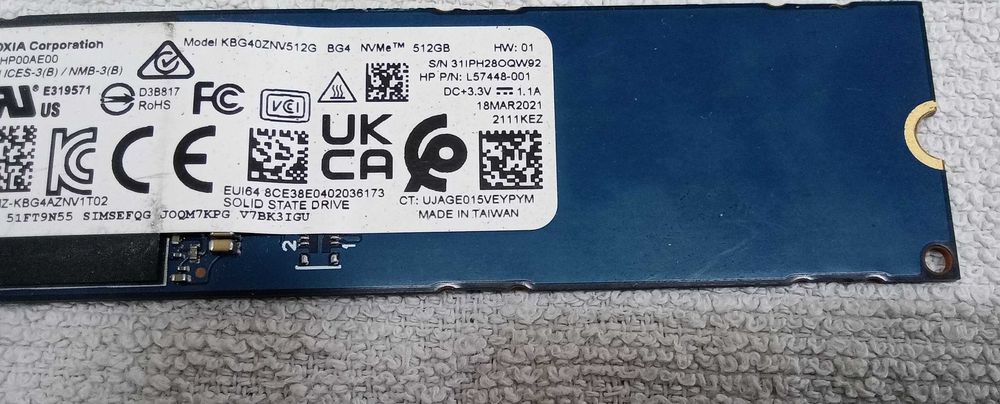 SSD Kioxia 512GB NVMe M.2