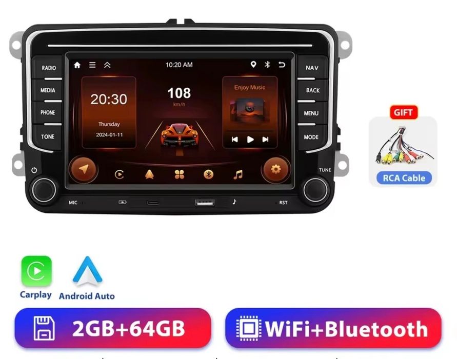 Radio Nawigacja Android 13 2/64Gb VW,Golf,Passat,Seat,Polo
