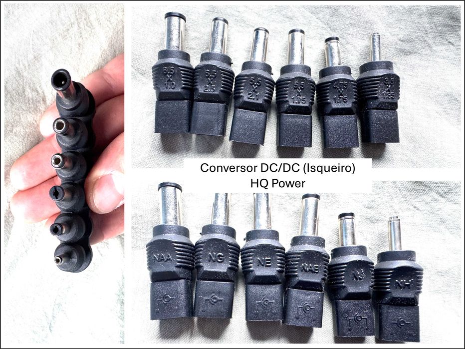 Carregador universal e diversas fichas (PC e telemóvel) - VER VÁRIOS