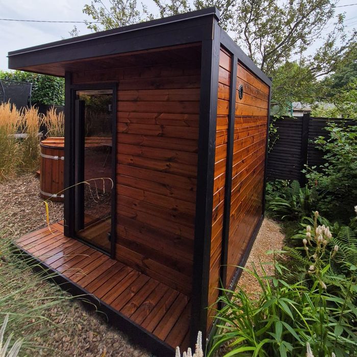 Sauna ogrodowa 2,7x2,7m Premium Piec Wi-fi , Głośniki Jbl  hit!