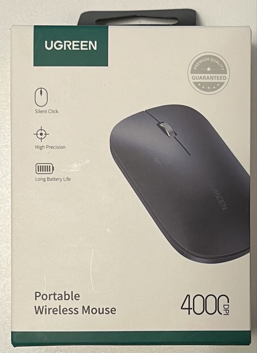 Mysz bezprzewodowa UGREEN MU001 2,4G 4000DPI USB czarna