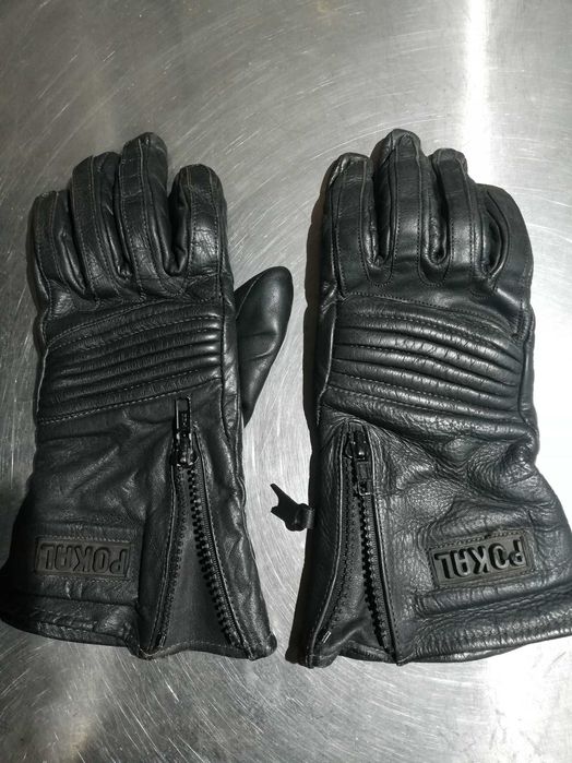 Luvas couro moto Furygan e Pokal tamanho S/8