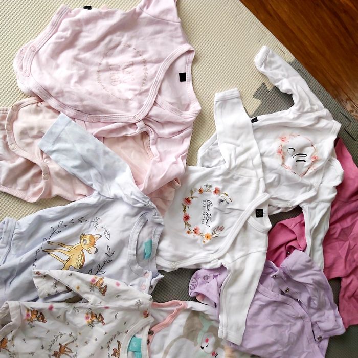 Zestaw 11 sztuk Body niemowlęce rozmiar 56 dlugi rękaw