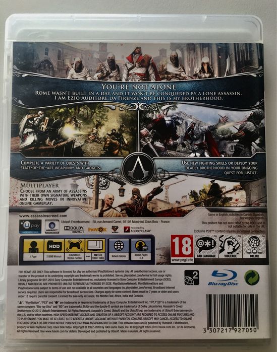 Jogo Assassins creed Brotherwood - novo excelente estado