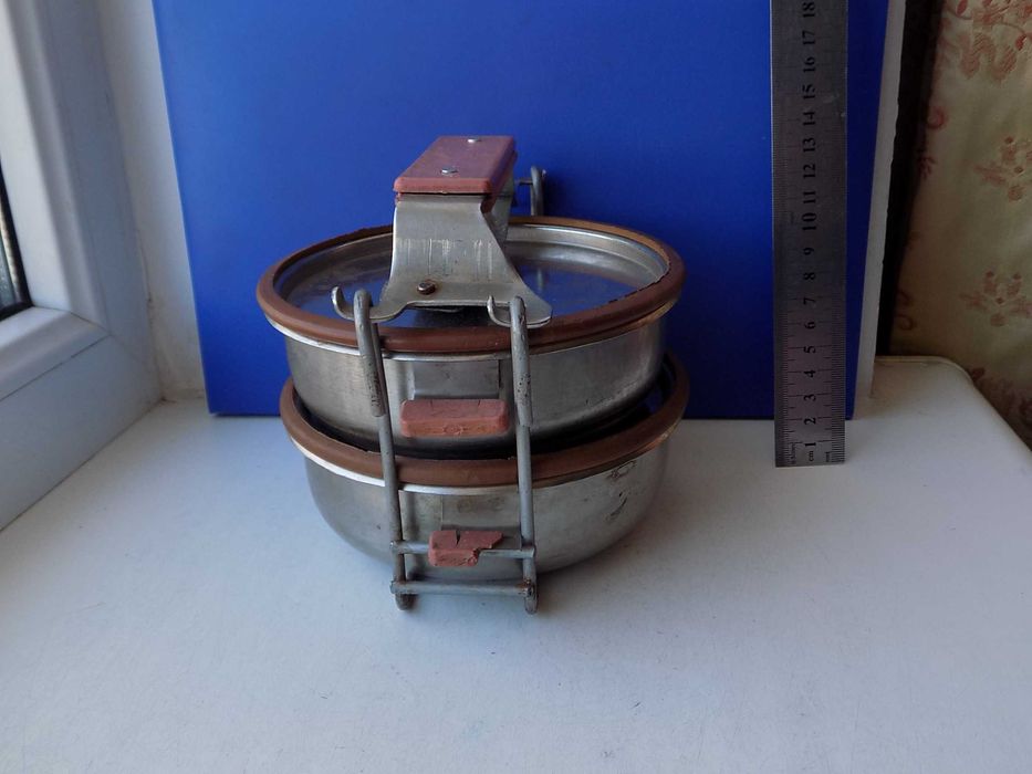 Контейнер пищевой из нержавеющей стали из 2 судков толстая нержавейка