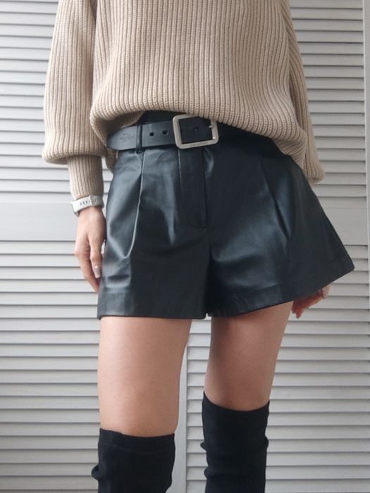 Шкіряні шорти zara