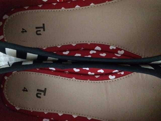 Baleriny w paski rozmiar 36