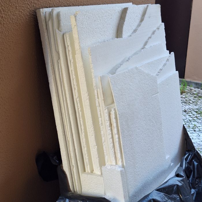 Placas de esferovite para maquetagem