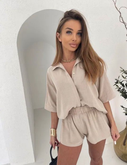 Agatha Komplet beżowy Roz.Uni. NOWY