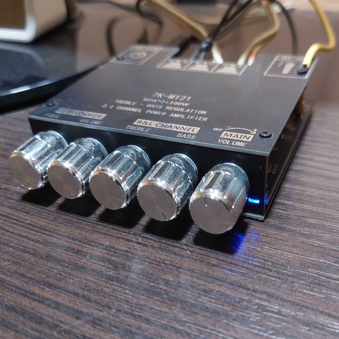 Усилитель звука ZK-MT микросхема CS8673E Original Підсилювач 2.1 канала (под сабвуфер)