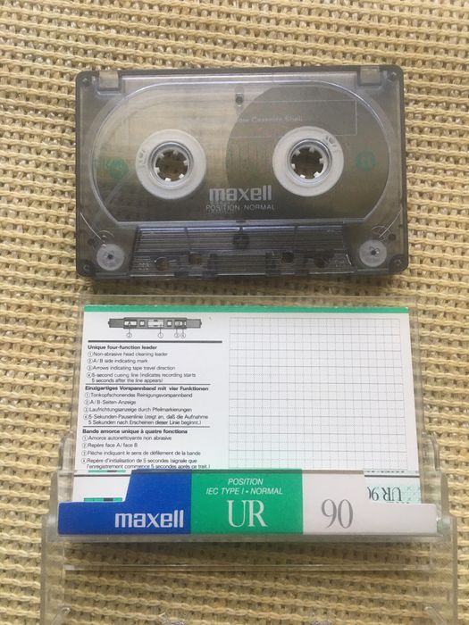Аудіокасета maxell UR90 - 1988рік нова касета