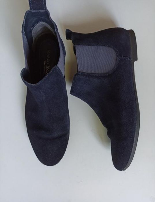 Лофери замша р.39(25.7см)вузька нога на дівчинку  Marco Tozzi