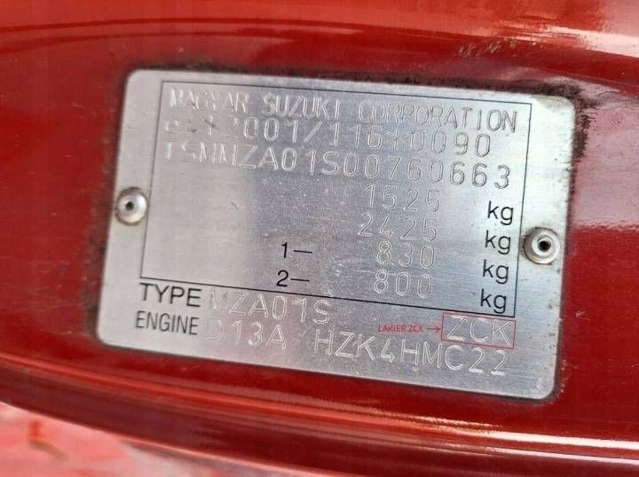 suzuki swift 3 iii 4 iv mk6 mz podnośnik lewarek hak ucho klucz do kół kpl