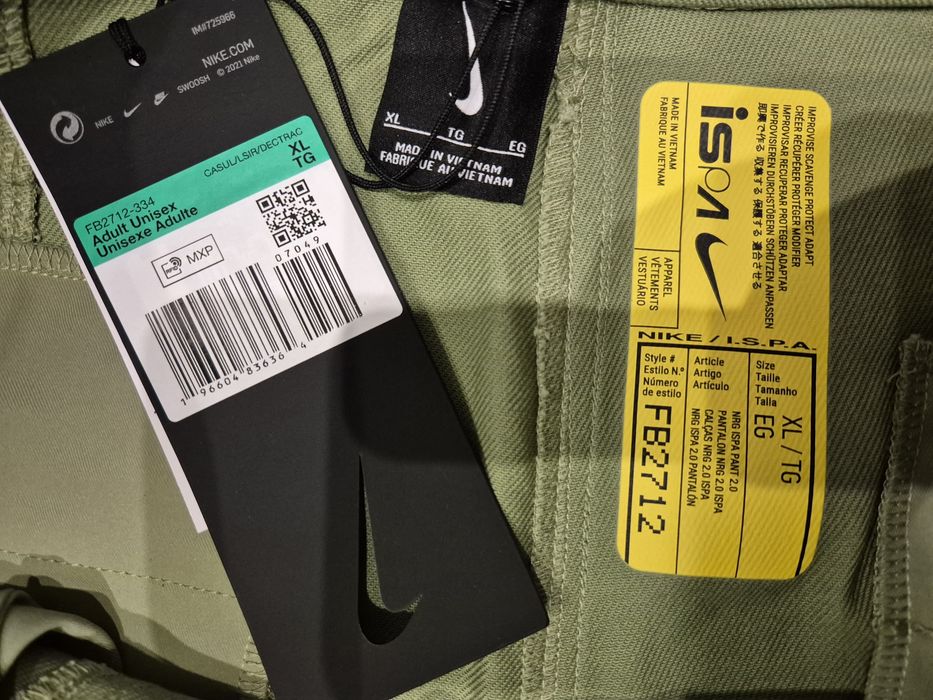Штани унісекс Nike Ispa Pants 2.0 Green FB2712-334 original